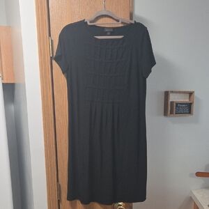 J. Jill Black Midi Dress with Short Sleeves